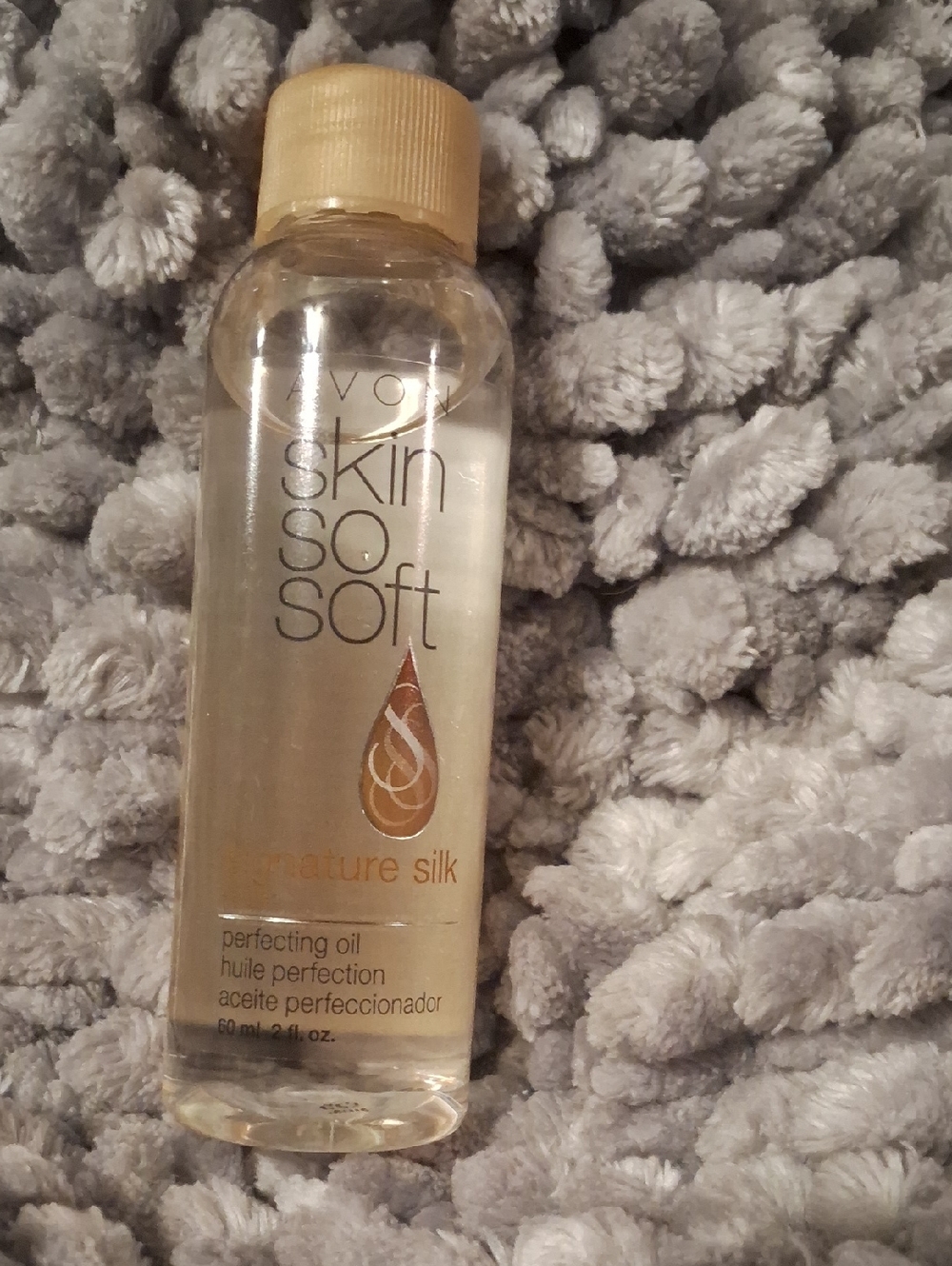 Avon Skin So Soft Nature Silk Perfecting Oil - Gold Clear Bottle
